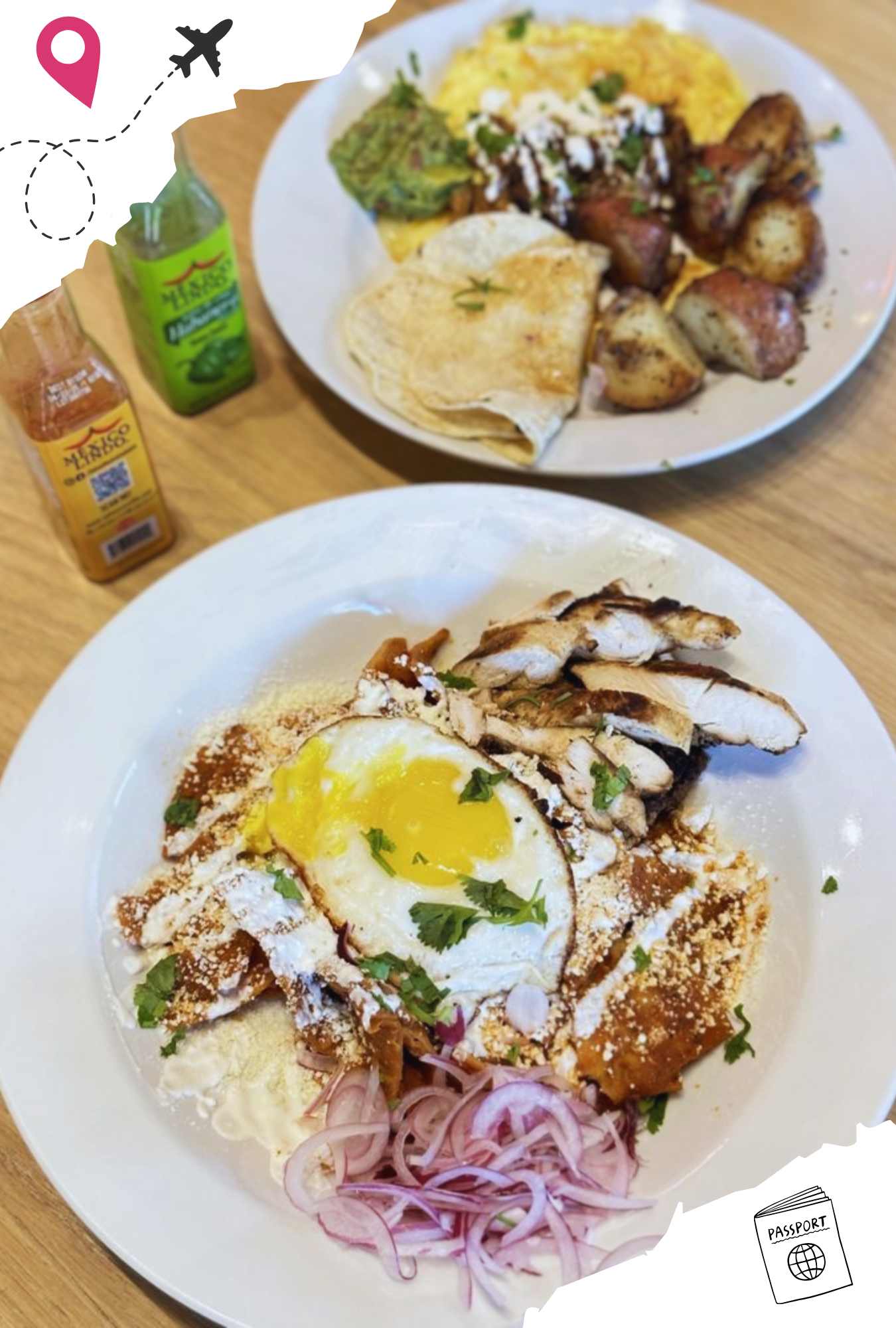 chiliaqhiles and carnitas omelet The Bread & Honey House Arcadia Phoenix az