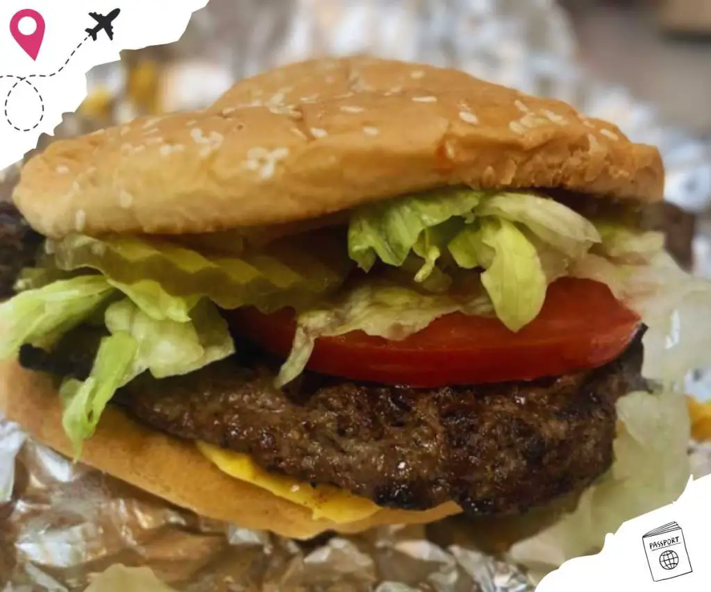 juicy burger at char grill in Cary north carolina