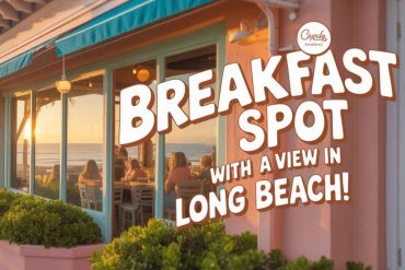 Beachfront breakfast spot with ocean views at Long Beach, featuring a cozy seaside restaurant during sunset, perfect for relaxing mornings and scenic dining experiences.