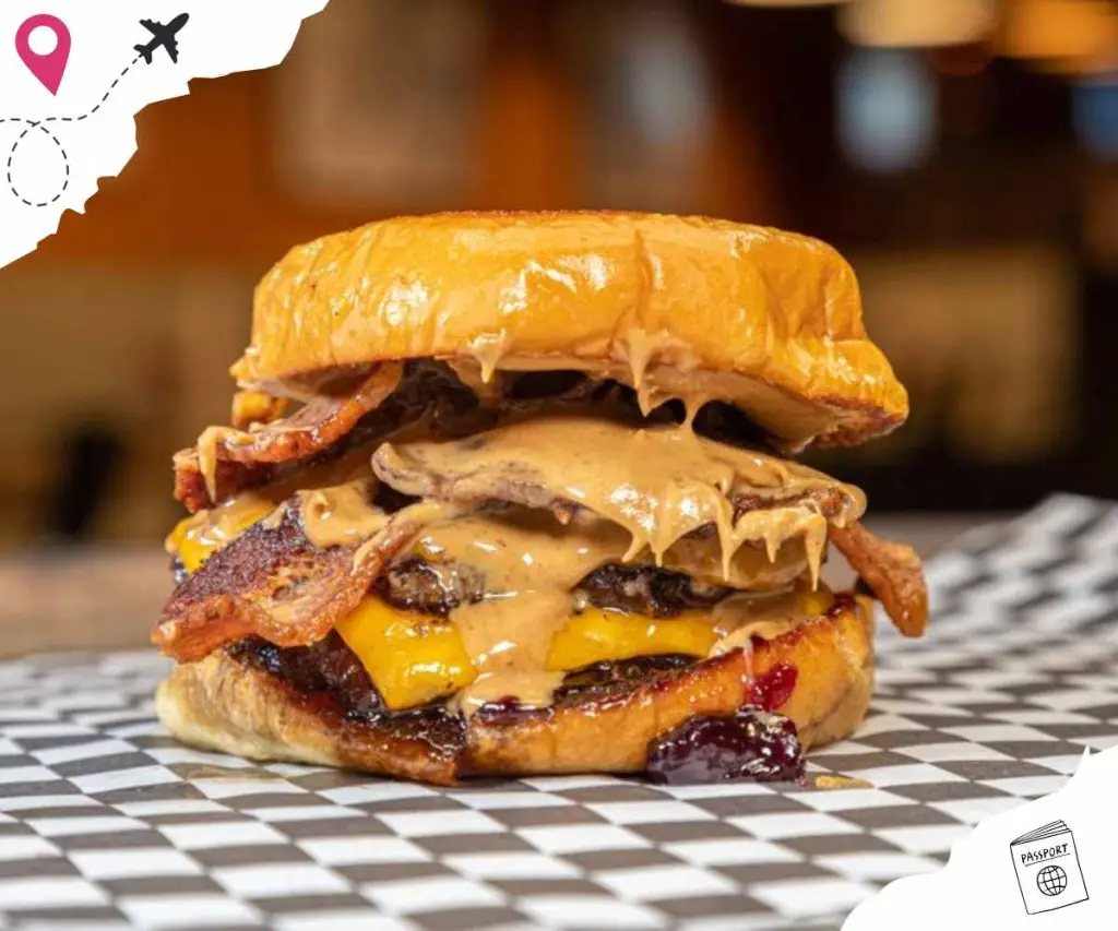 the fat Elvis burger whiskey foxtrot burger shop in Birmingham alabama