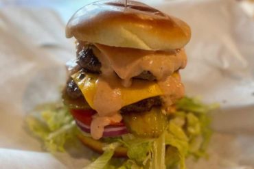 cheeseburger at Ty's Burger House in Oceanside, CA
