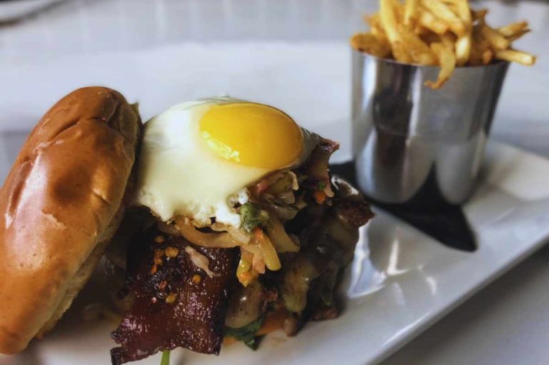 burger at easy like Sunday in Charlotte NC