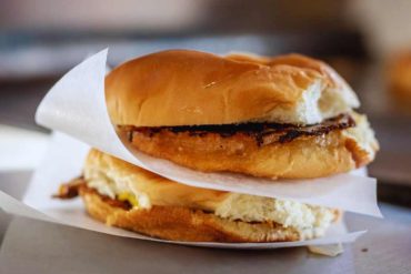 famous burger at laha's red castle in hodgenville kentucky
