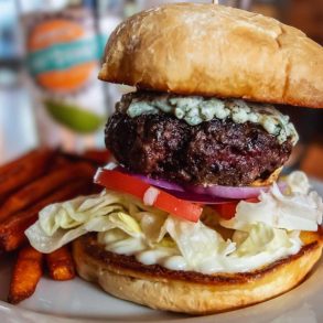 huge burger at warren's craft burgers in Ogden utah