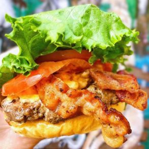 Pimento Cheeseburger at big burger spot in Greensboro North Carolina