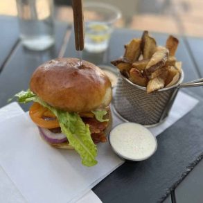 all American burger at locale Farm to Table in Bakersfield CA