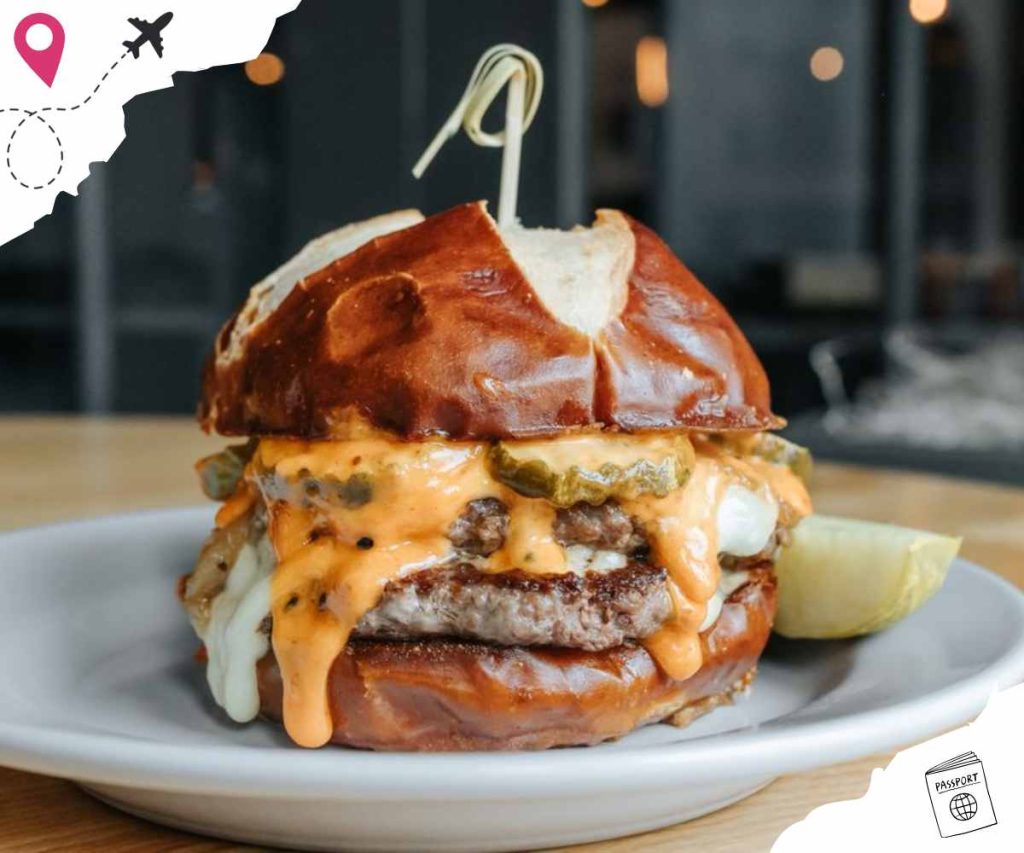Emmy burger at Emmy squared pizza in Durham north carolina