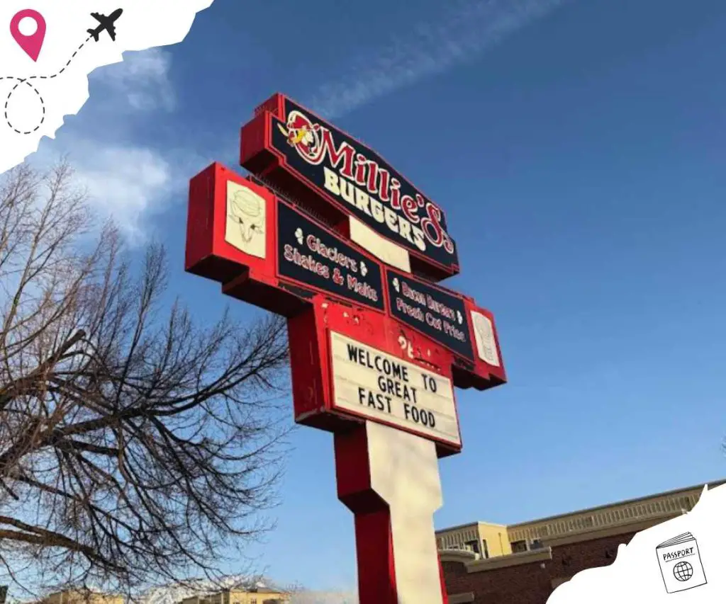 millie's burgers sign outside in salt lake city ut