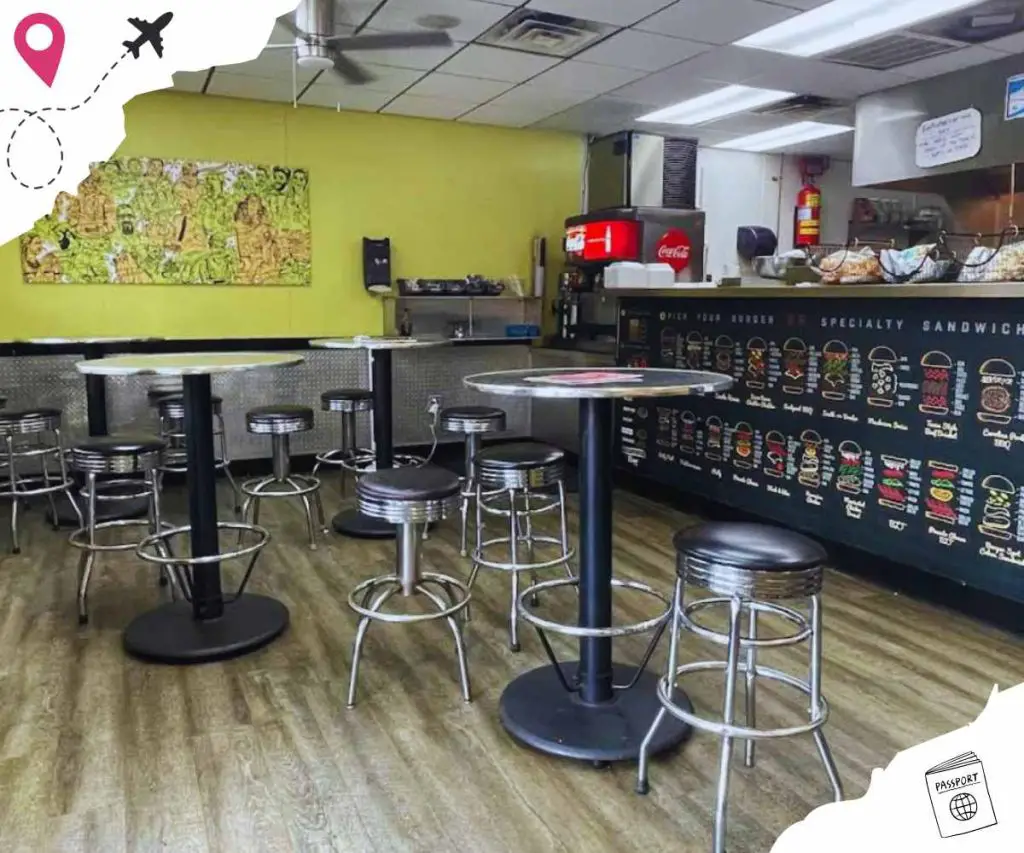 inside view of big burger spot in Greensboro nc