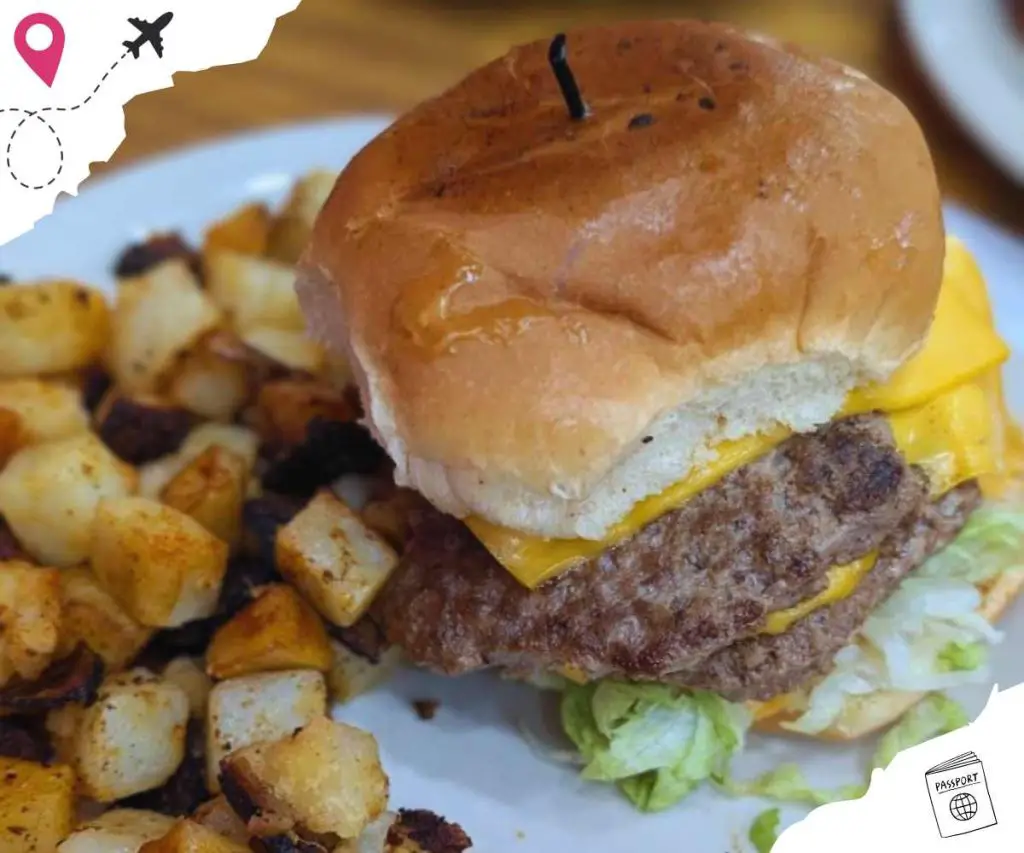 double cheeseburger at Strawn's Eat Shop in Shreveport Louisiana