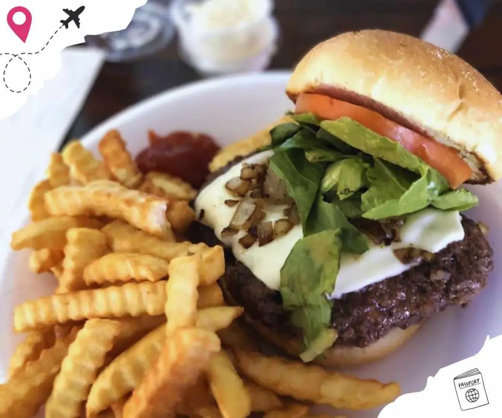 huge burger at Crazy Cooks in Davie FL
