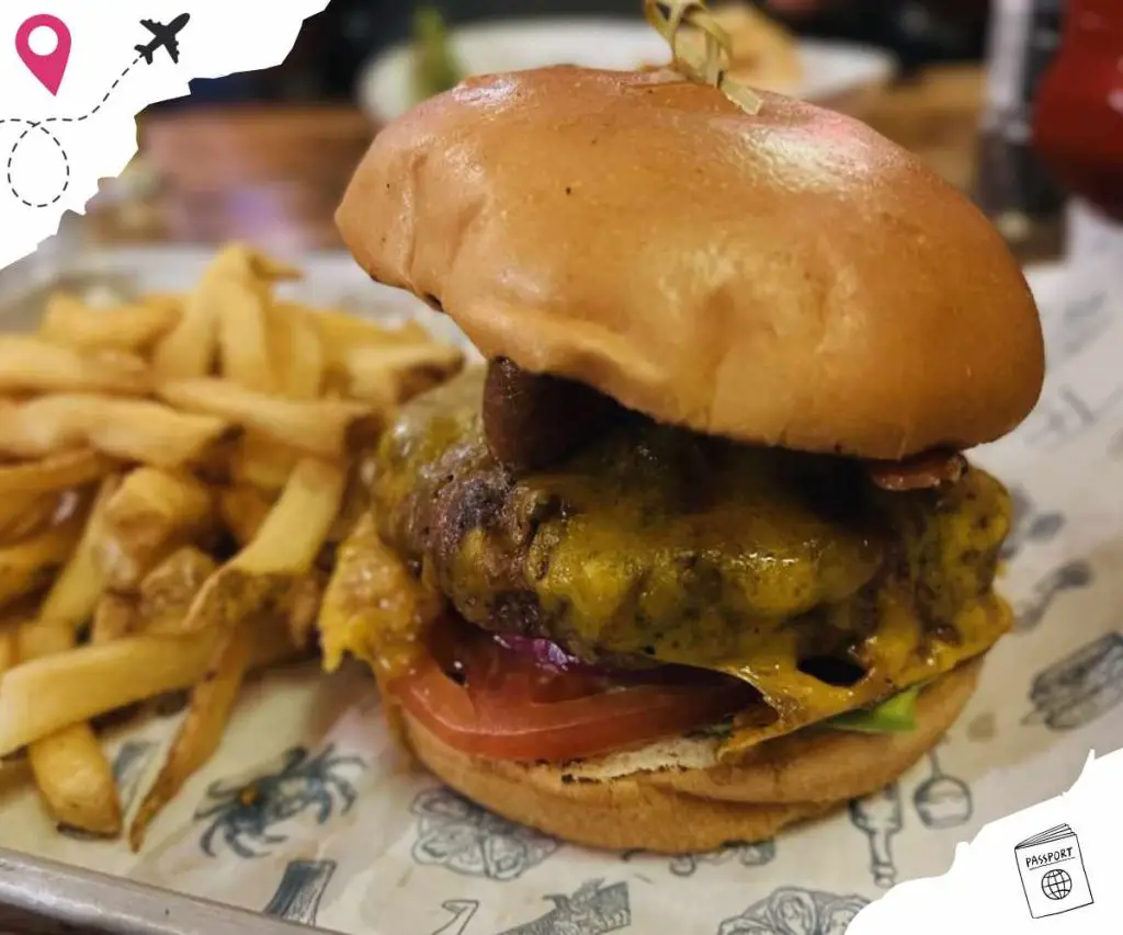 the Half Pounder burger at tiki tiki in Hollywood florida