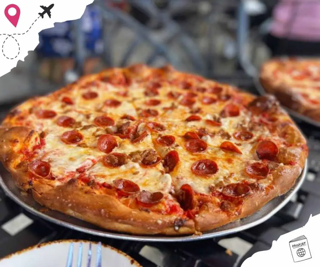pepperoni and sausage pizza at severina in Pittsburgh pennsylvania