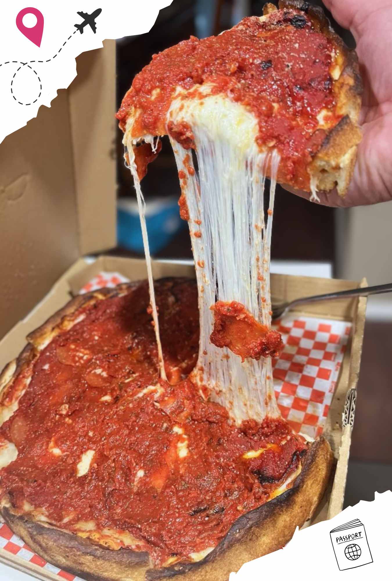 amazing cheese pull at hot rod willy's pizza in Fresno california