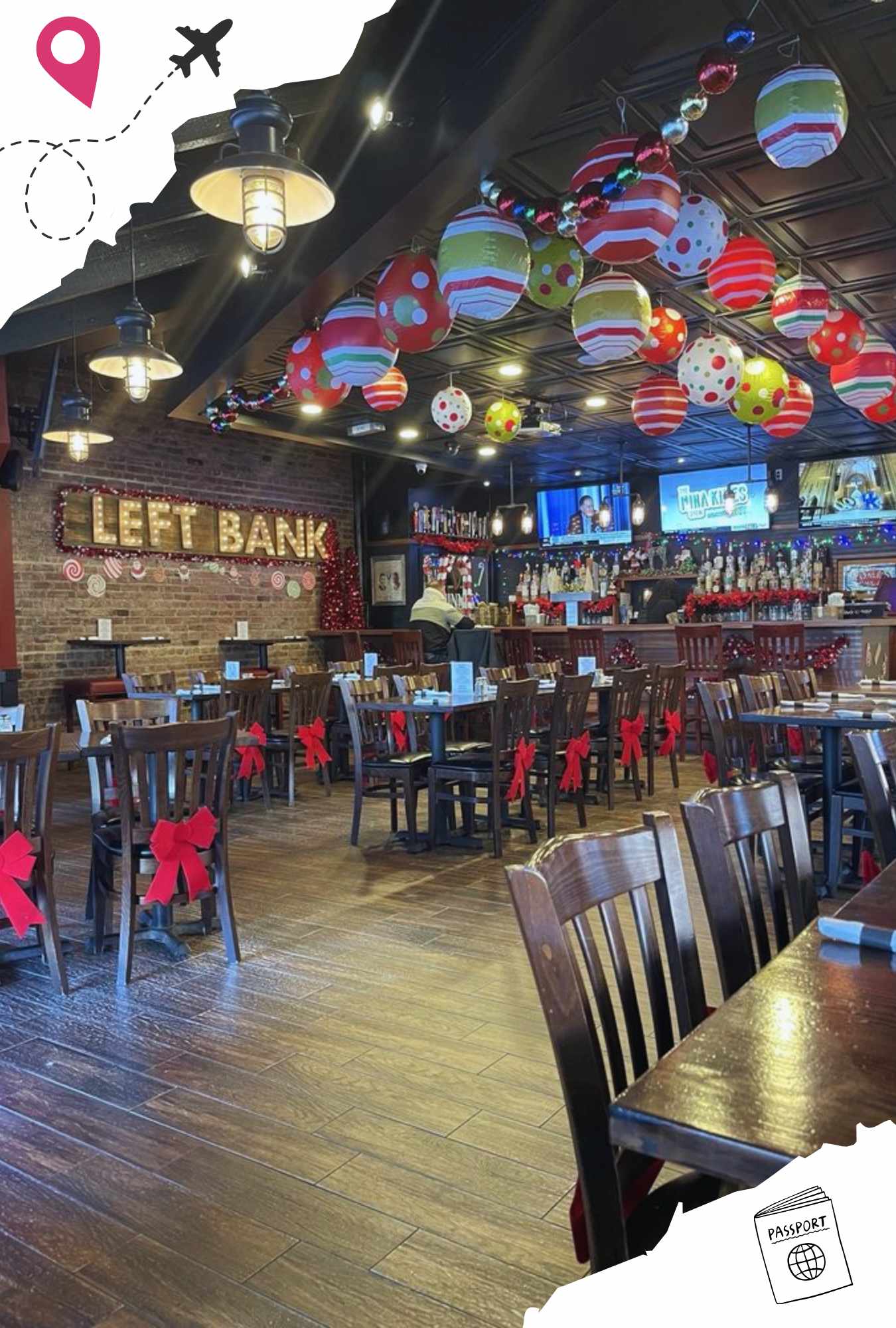interior of left bank burger bar in Jersey City nj