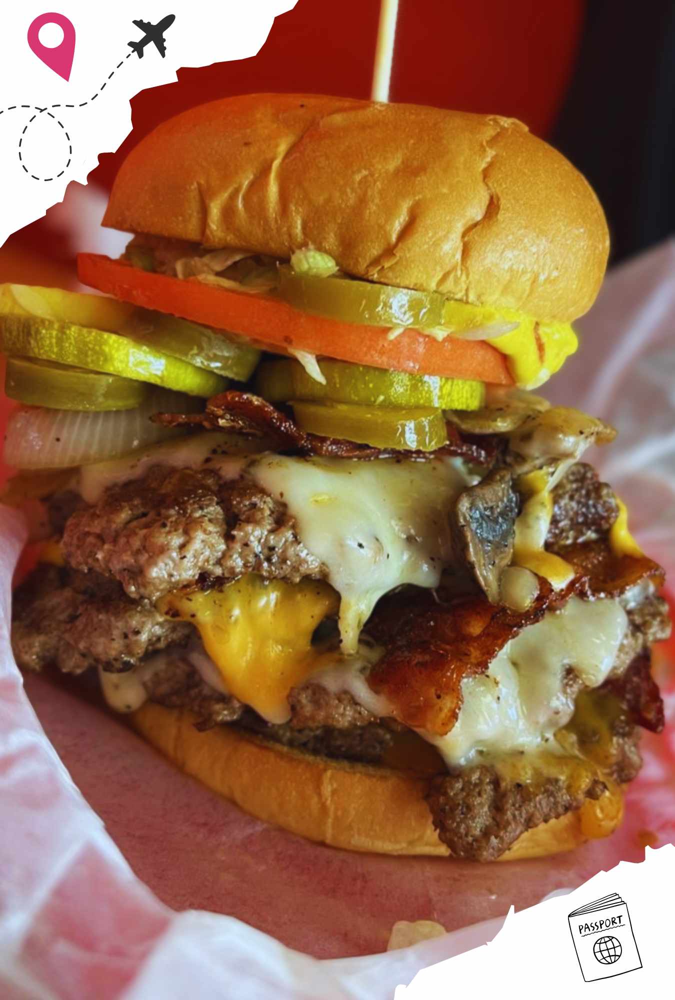 huge burger at beth's burger bar in lake Mary florida