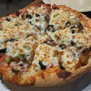 pizza at laroccas pizza in Topeka kansas