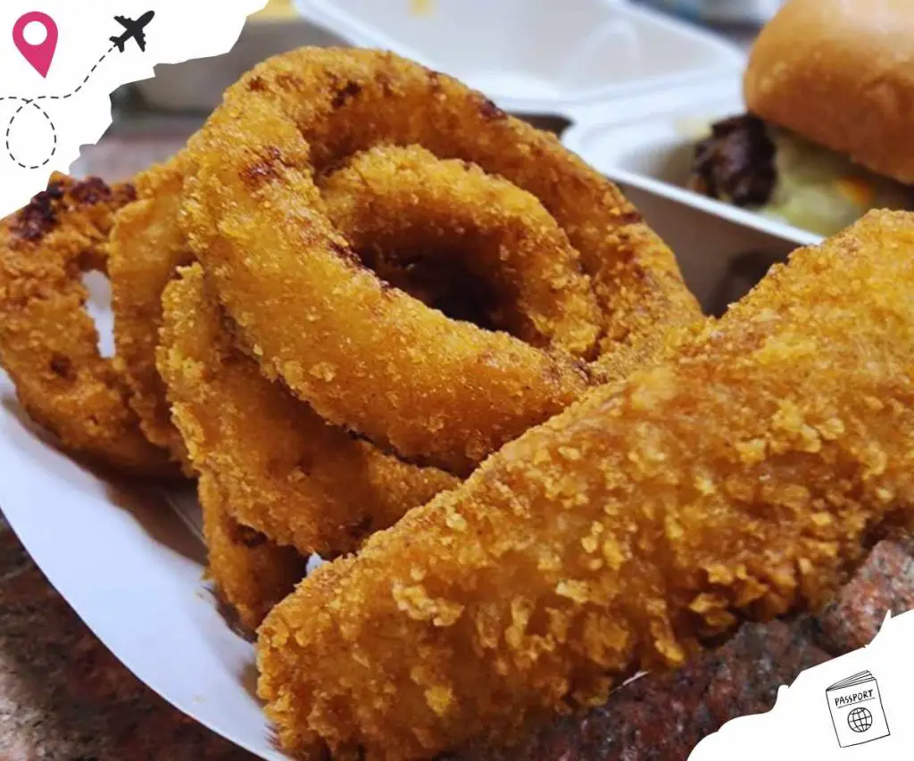 onion rings at beeps burgers in San francisco
