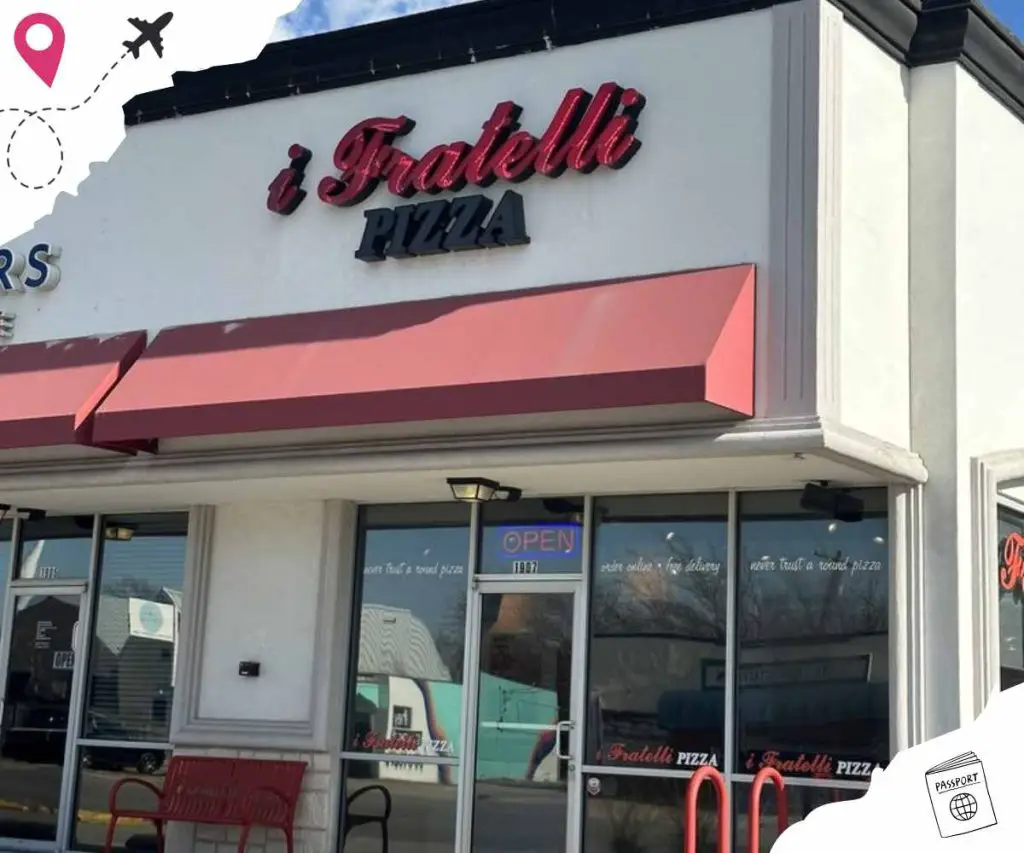 Fresh Italian pizza restaurant exterior with signage, red awning, and welcoming storefront, perfect for travel destinations, food lovers, and pizza enthusiasts seeking local dining experiences.