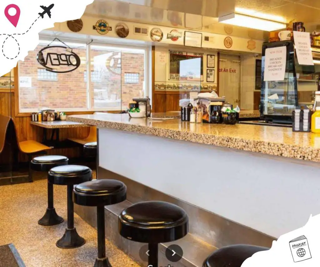 cute interior at whistle stop cafe in Boone iowa