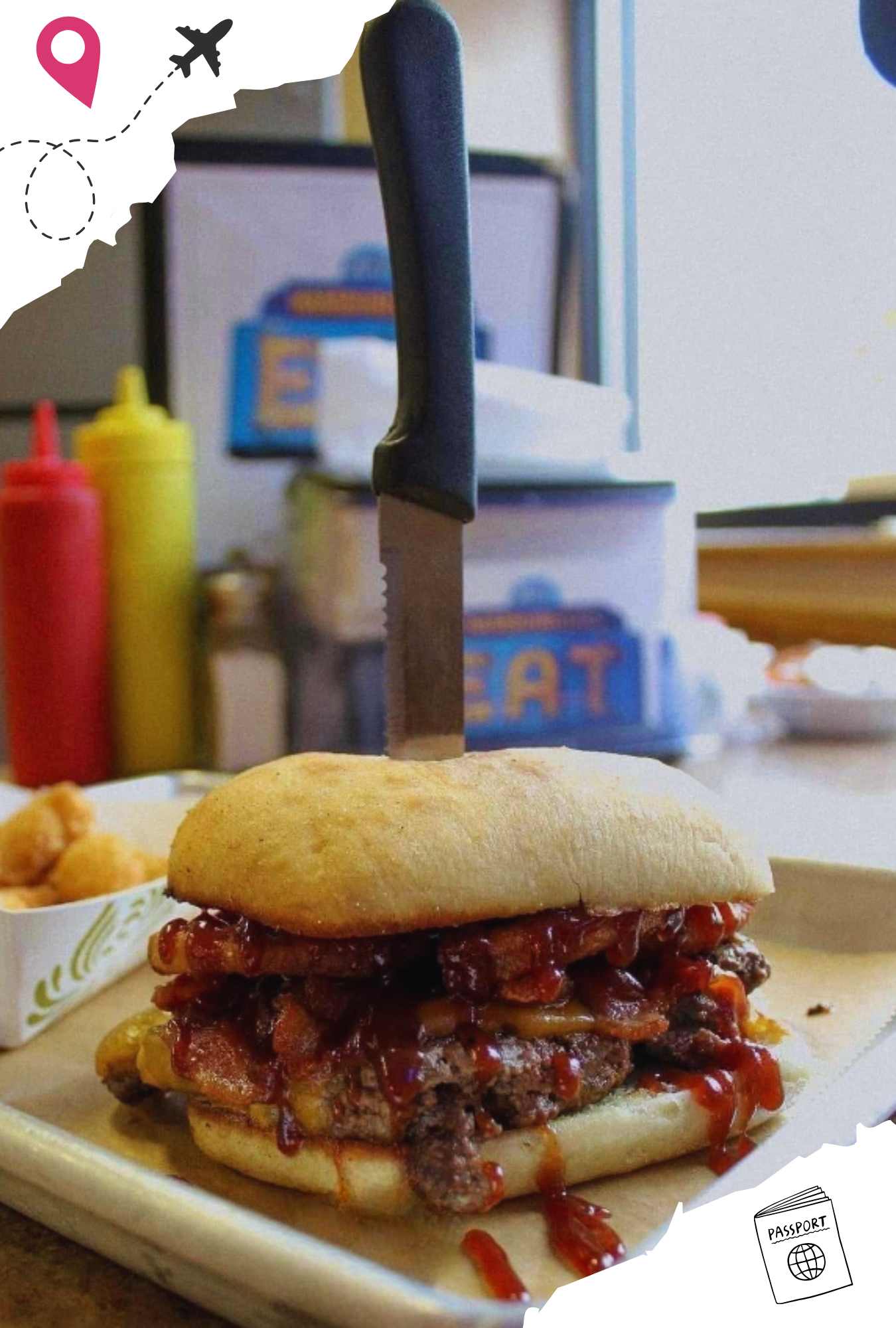 huge burger at al's hamburgers shop in green Bay wisconsin
