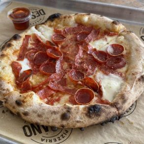 PEPPERONI DOPPIO at desano's pizzeria napoletana in Austin texas