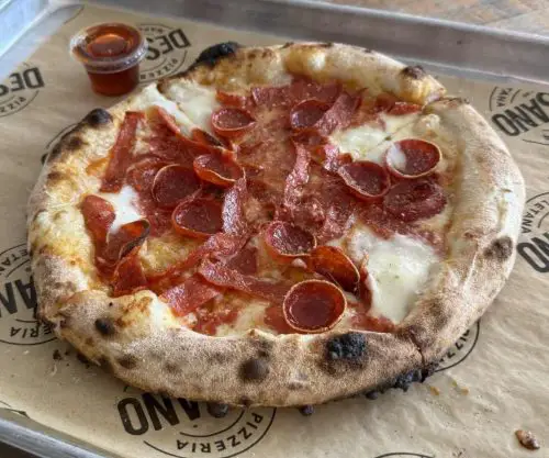 PEPPERONI DOPPIO at desano's pizzeria napoletana in Austin texas