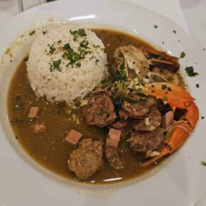 world famous gumbo at dooky chase's restaurant in New Orleans louisiana
