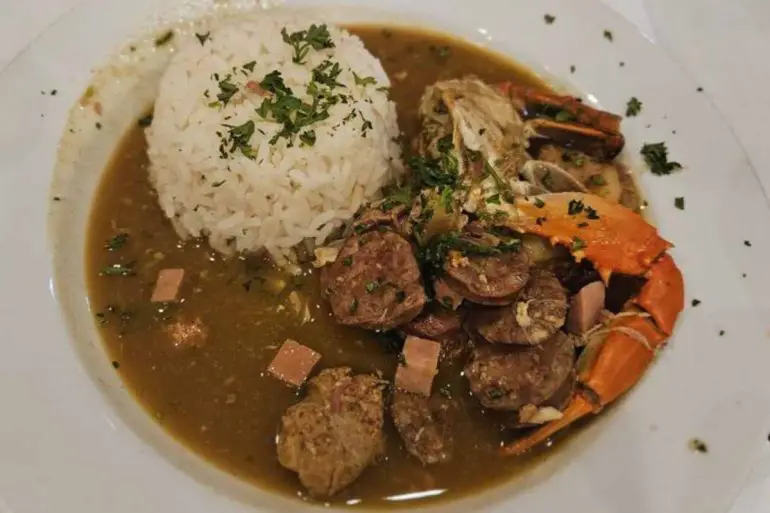world famous gumbo at dooky chase's restaurant in New Orleans louisiana