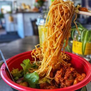 delicious noodles at Lucky Noodles in Denver colorado
