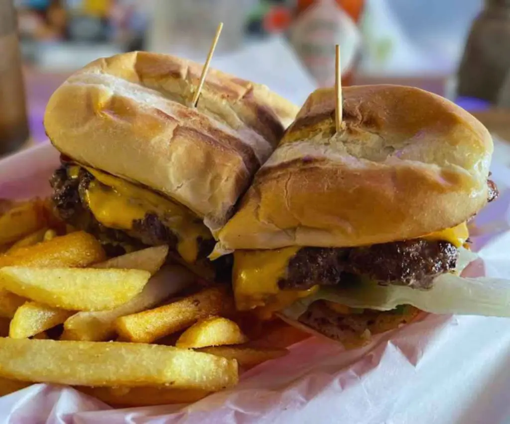 burger at Little A'Le'Inn in Rachel nevada
