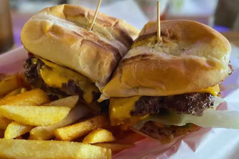 burger at Little A'Le'Inn in Rachel nevada