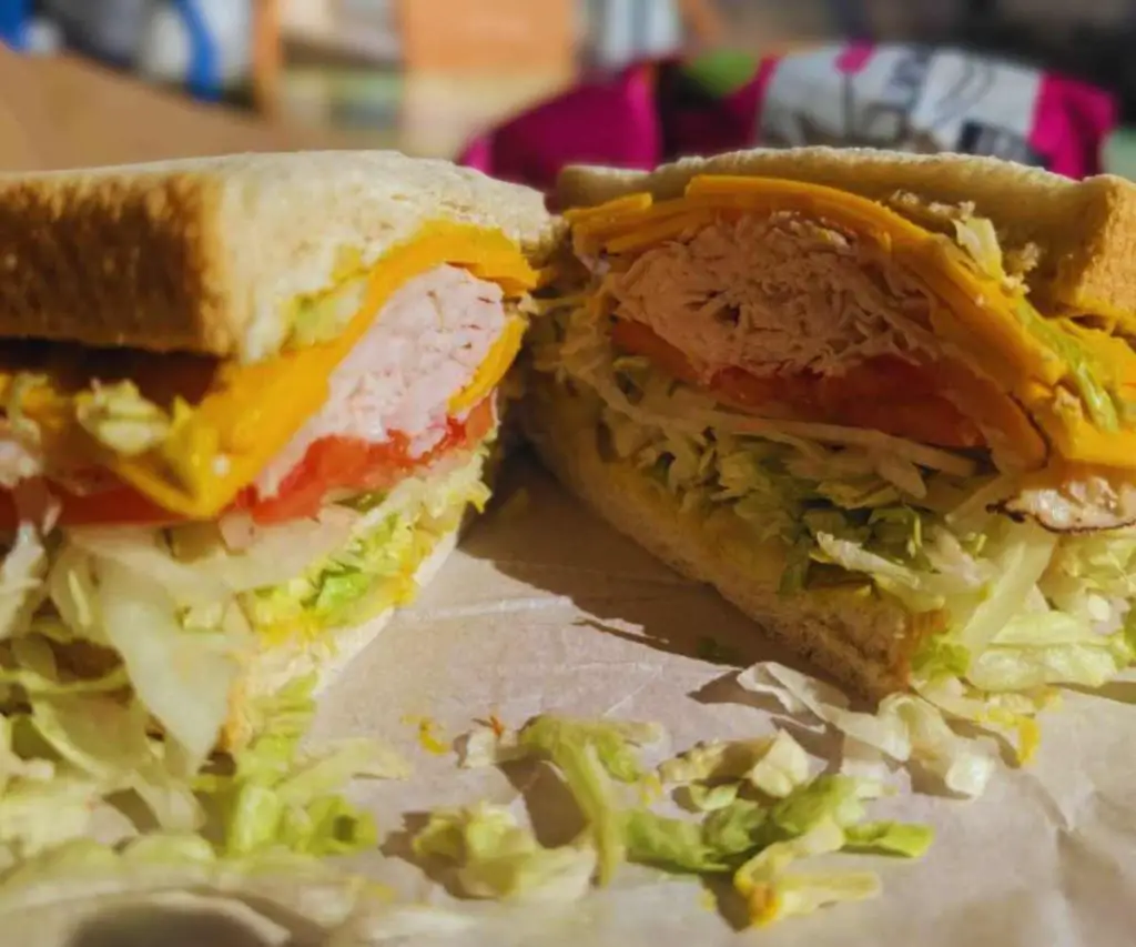 huge sandwich at country deli in kill devil hills in north carolina