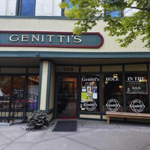 outside genitti's hole in the wall in Northville mi
