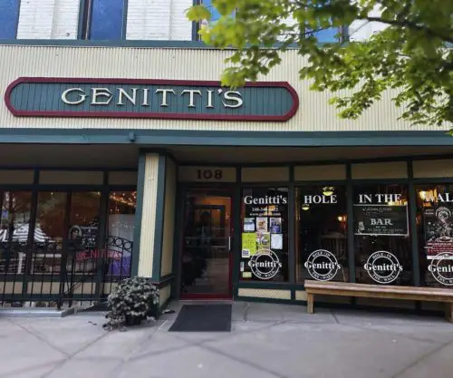 outside genitti's hole in the wall in Northville mi