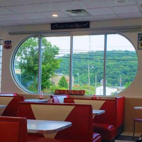inside dolly's diner in Princeton West virginia