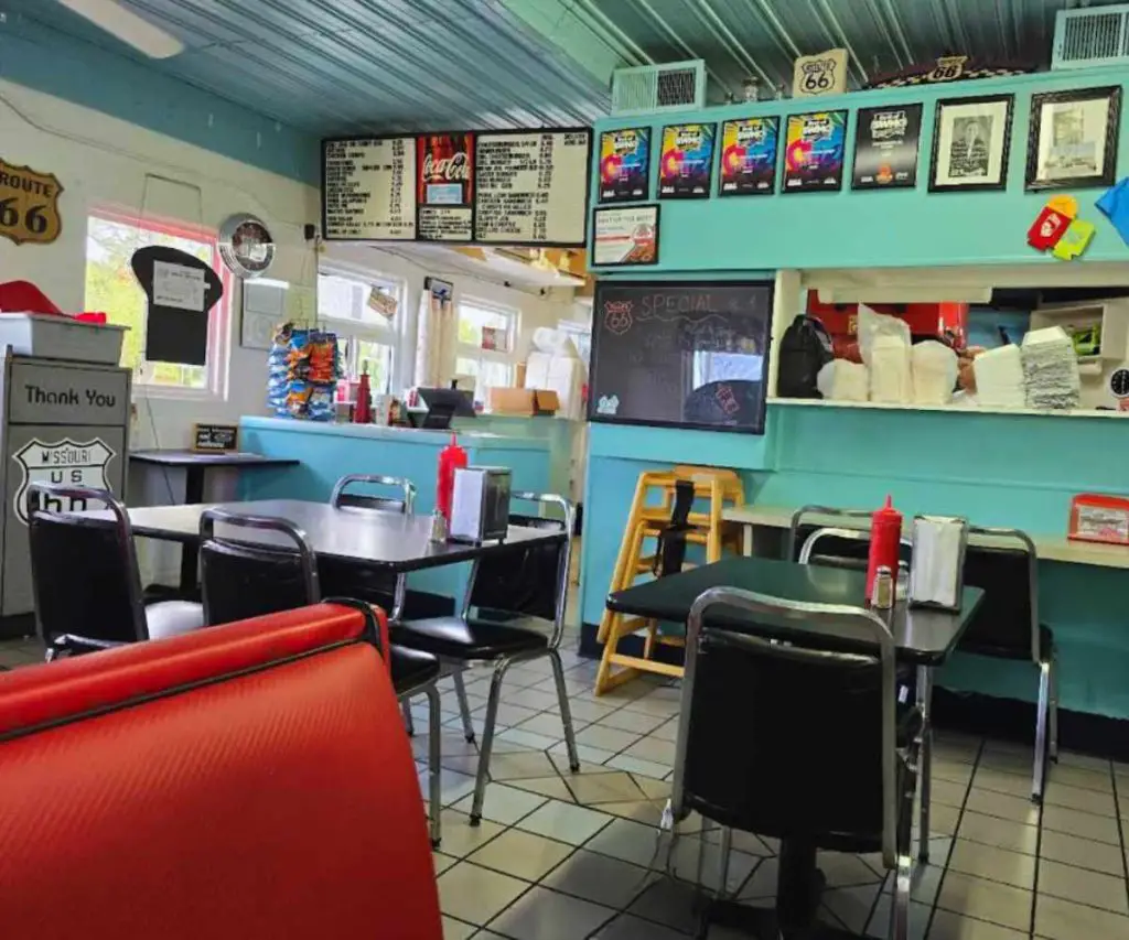 inside Joe's Route 66 Diner in Strafford Missouri