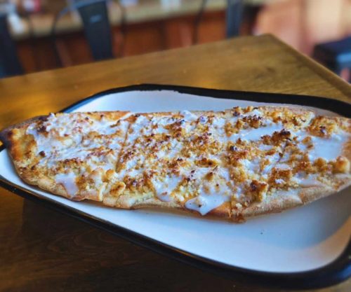 flat bread pizza at Maple Street pizza company in Wichita kansas