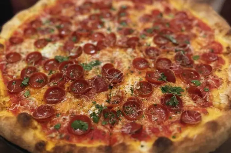 pepperoni pizza at good pie in Las vegas nevada