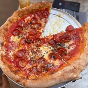pepperoni pizza at Frannie & the Fox in Charleston South carolina