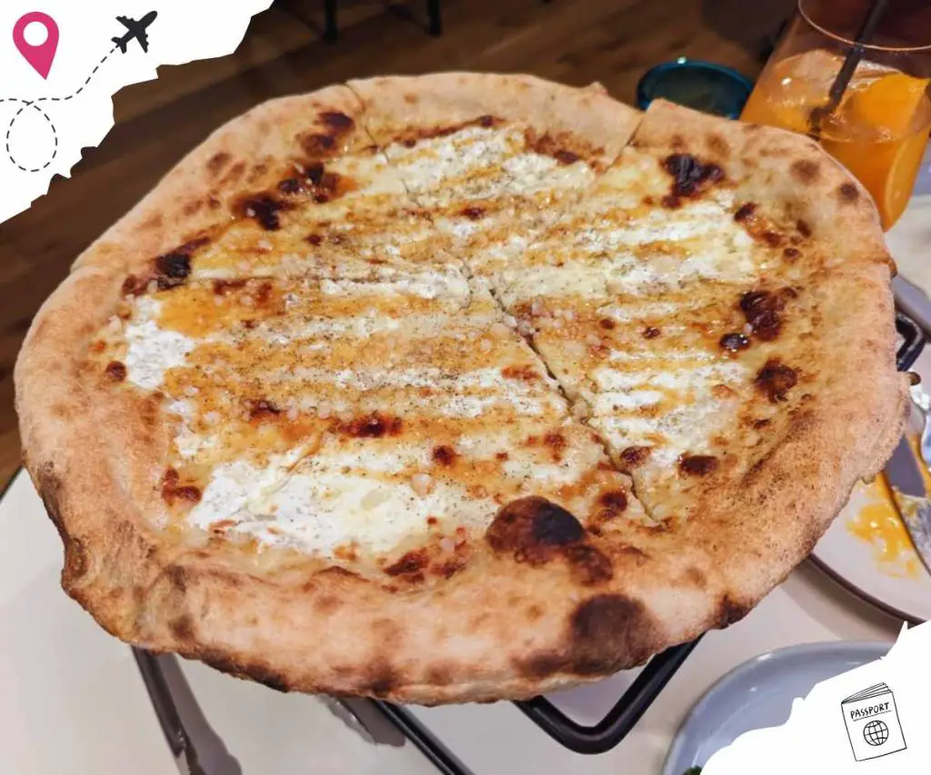 taleggio pizza at Frannie & The Fox in Charleston South carolina