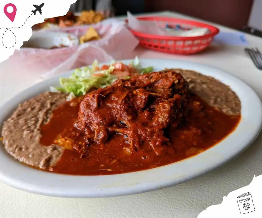 Enchiladas with carne adovada at Mary & Tito's