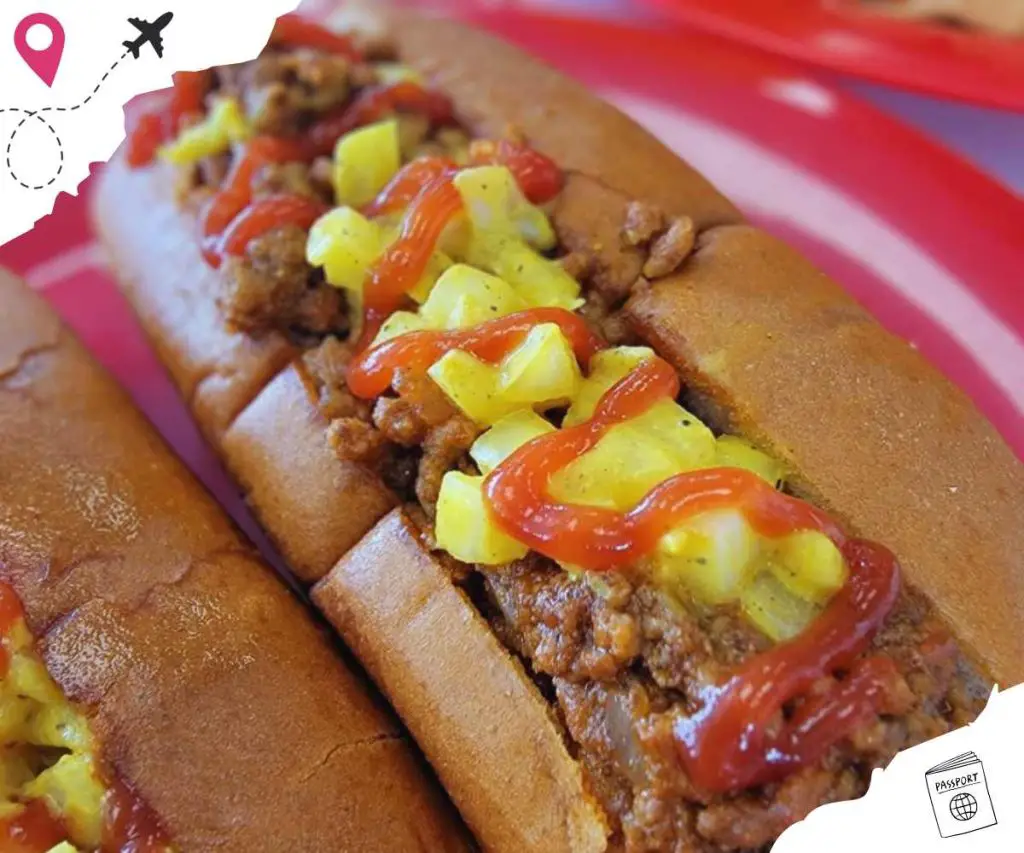 chili dog with relish at dolly's diner in Princeton West virginia
