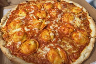 ravioli in vodka sauce pizza at pino's pizza in deer park ny