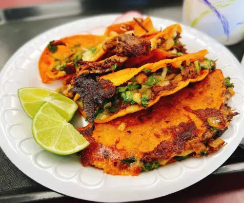 birria tacos at la mexicana in Alexandria va