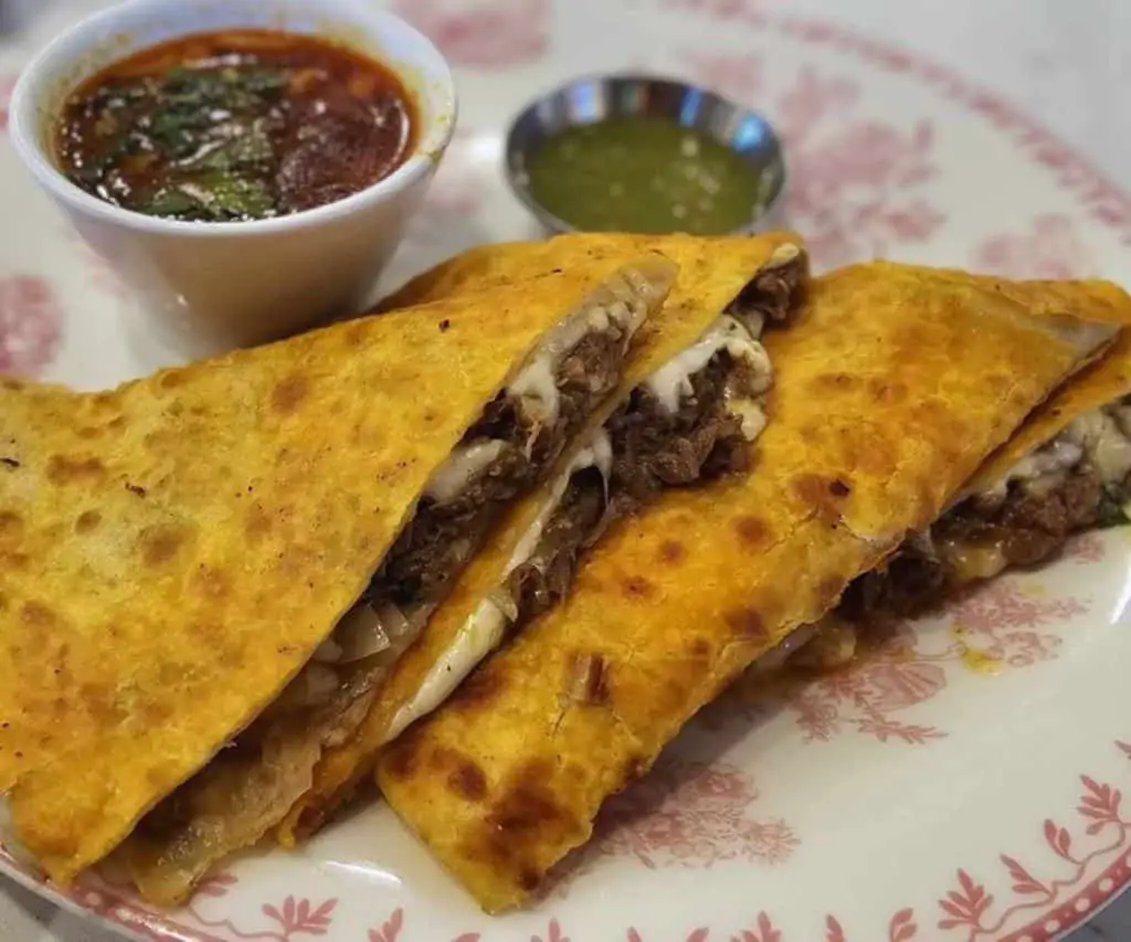birria quesadilla at dear dad's in Greensboro NC