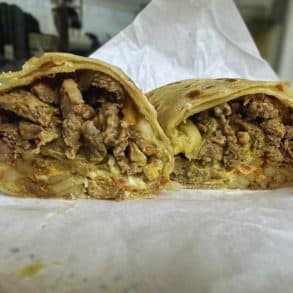 burrito at California burrito in San Diego california