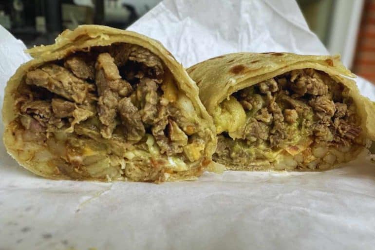 burrito at California burrito in San Diego california