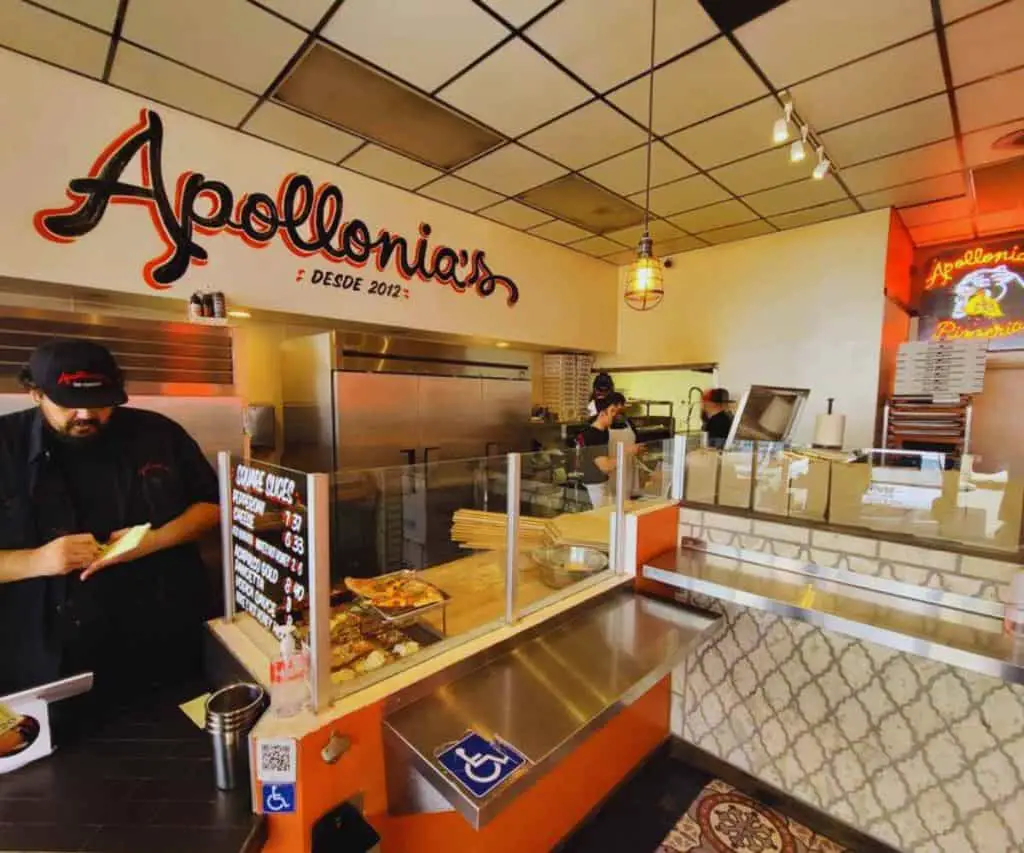 inside Apollonia pizzeria in Los Angeles, ca