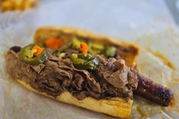 perfect beef sandwich at tony's Italian beef in chicago